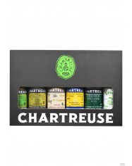 COFFRET PERE CHARTREUX 6 MINIATURES CHARTREUSES 3cl